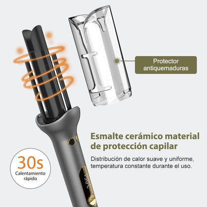 Qimmaol G-310 Rizador de Pelo Automático (25 mm) | 14 Ajustes de Temperatura (100–230 °C) / Antiquemaduras / Calentamiento Rápido / Cuidado Iónico
