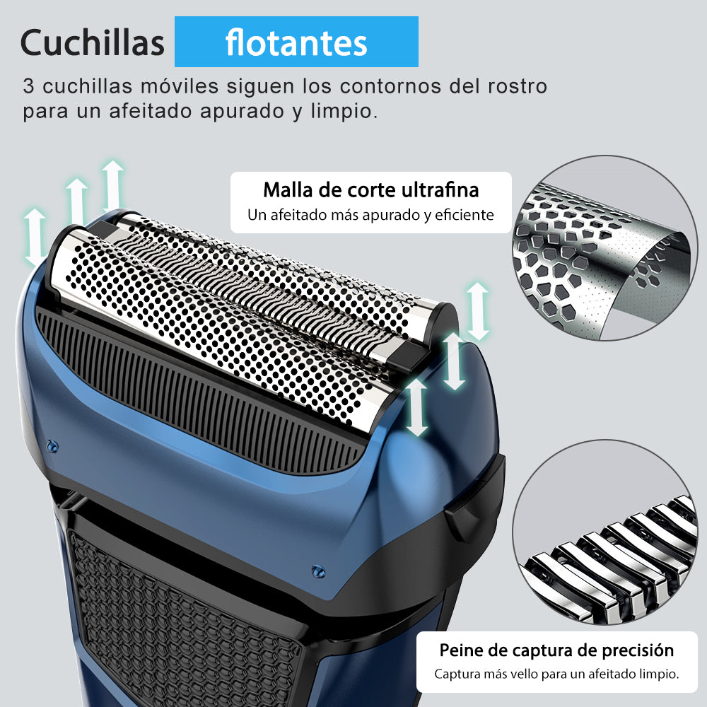 Afeitadora de láminas para hombres FK609, degradado azul