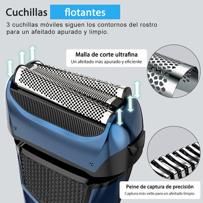 Afeitadora de láminas para hombres FK609, degradado azul
