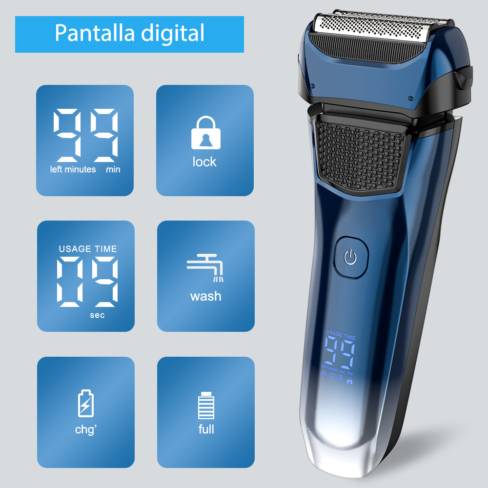 Afeitadora de láminas para hombres FK609, degradado azul