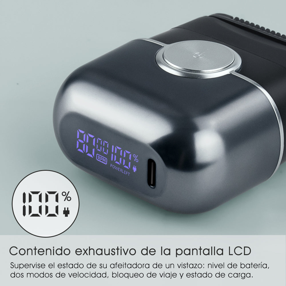 Qimmaol FK706 Mini afeitadora eléctrica para hombres con estuche de viaje