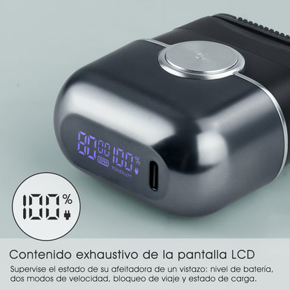 Qimmaol FK706 Mini afeitadora eléctrica para hombres con estuche de viaje