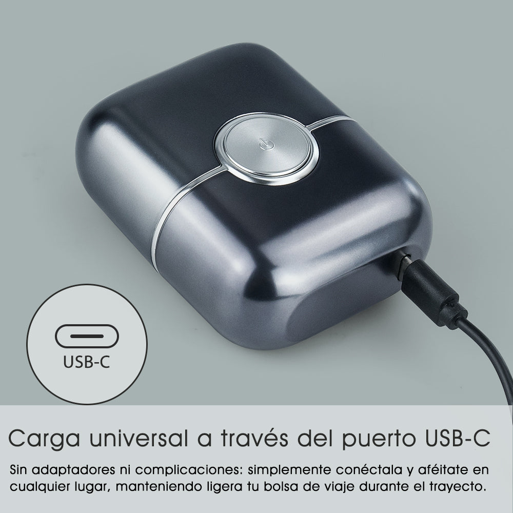 Qimmaol FK706 Mini afeitadora eléctrica para hombres con estuche de viaje