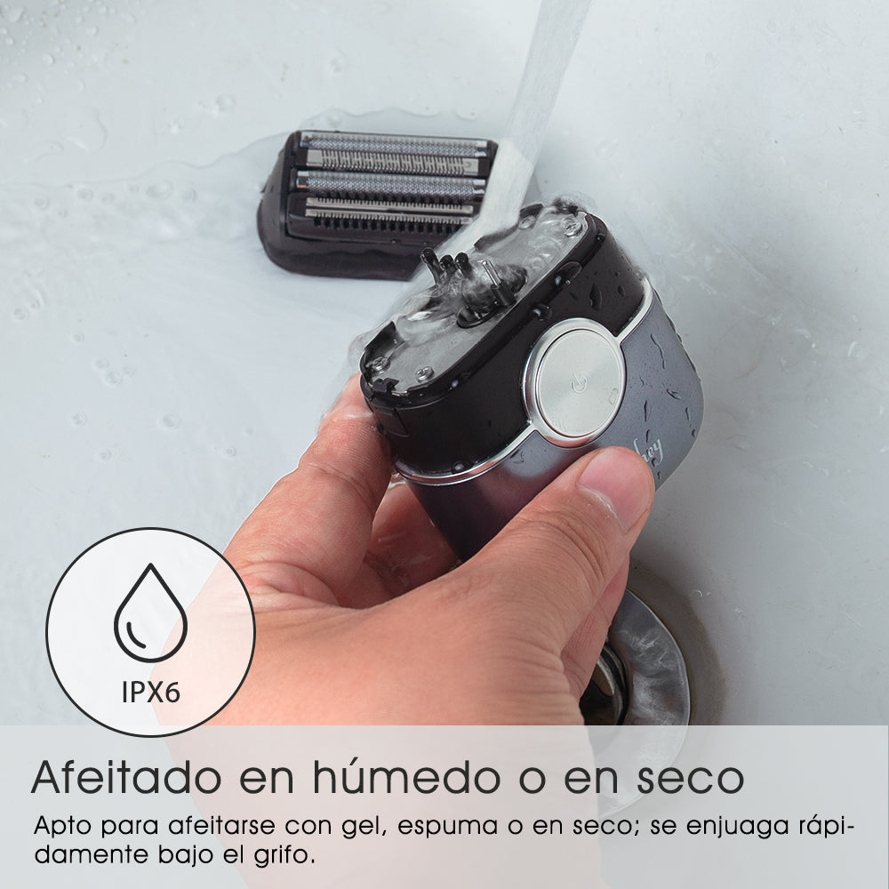 Qimmaol FK706 Mini afeitadora eléctrica para hombres con estuche de viaje
