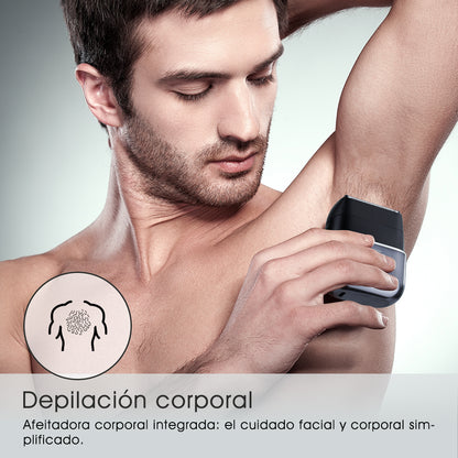 Qimmaol FK706 Mini afeitadora eléctrica para hombres con estuche de viaje