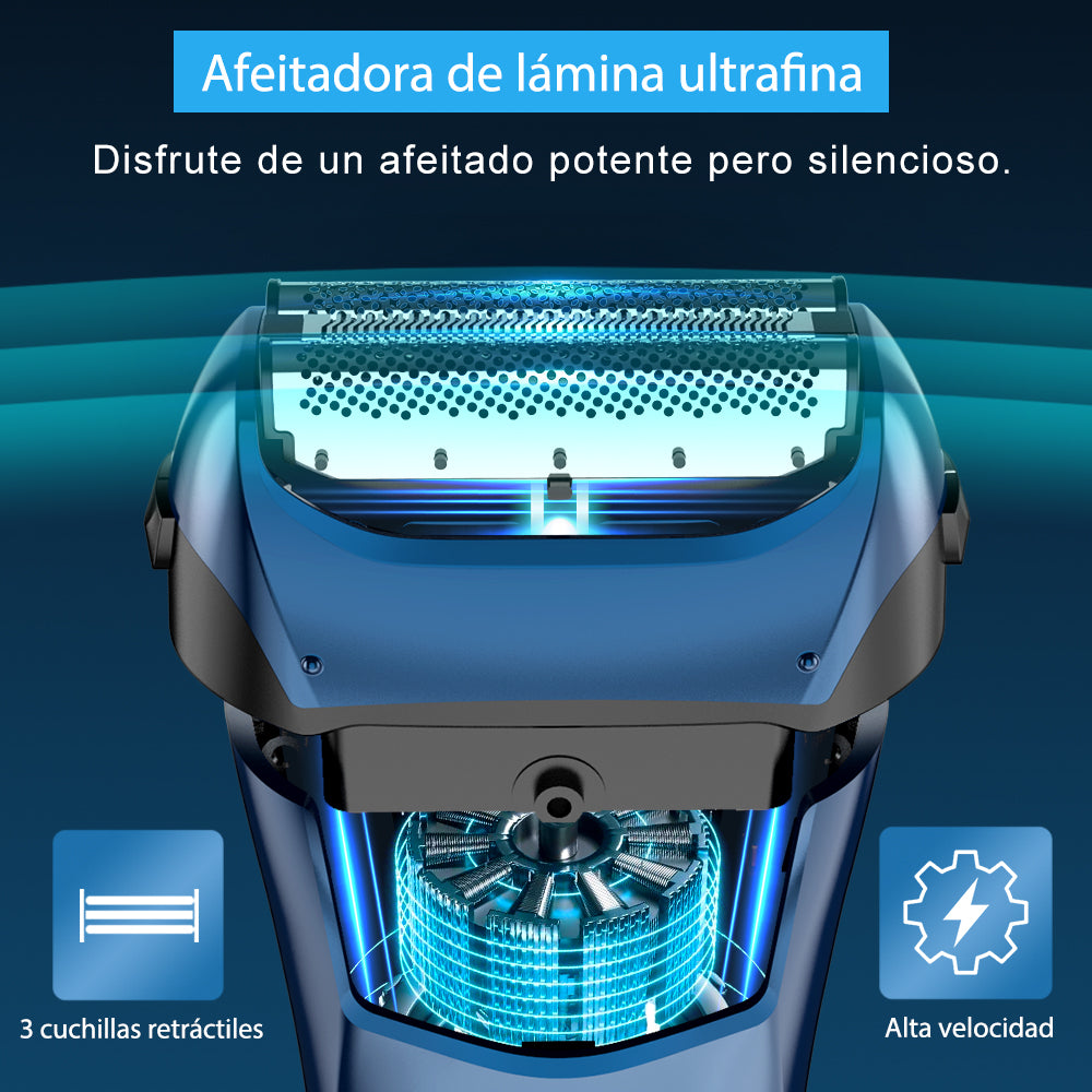 Afeitadora de láminas para hombres FK609, degradado azul