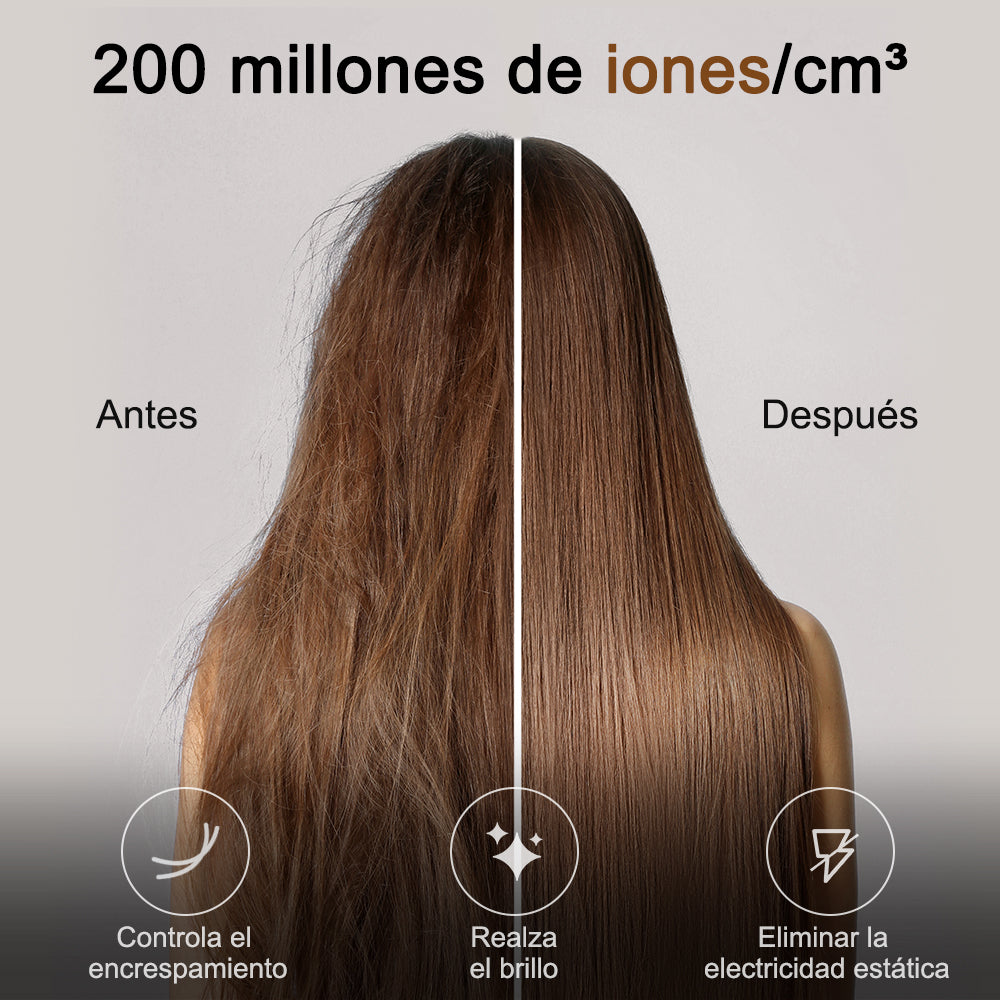 Secador de pelo iónico profesional Qimmaol Velofold con concentrador y difusor [Ultraligero / Tamaño de la palma / Plegable / 250 g]