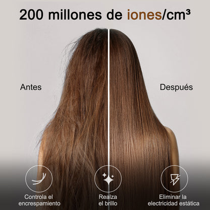 Secador de pelo iónico profesional Qimmaol Velofold con concentrador y difusor [Ultraligero / Tamaño de la palma / Plegable / 250 g]