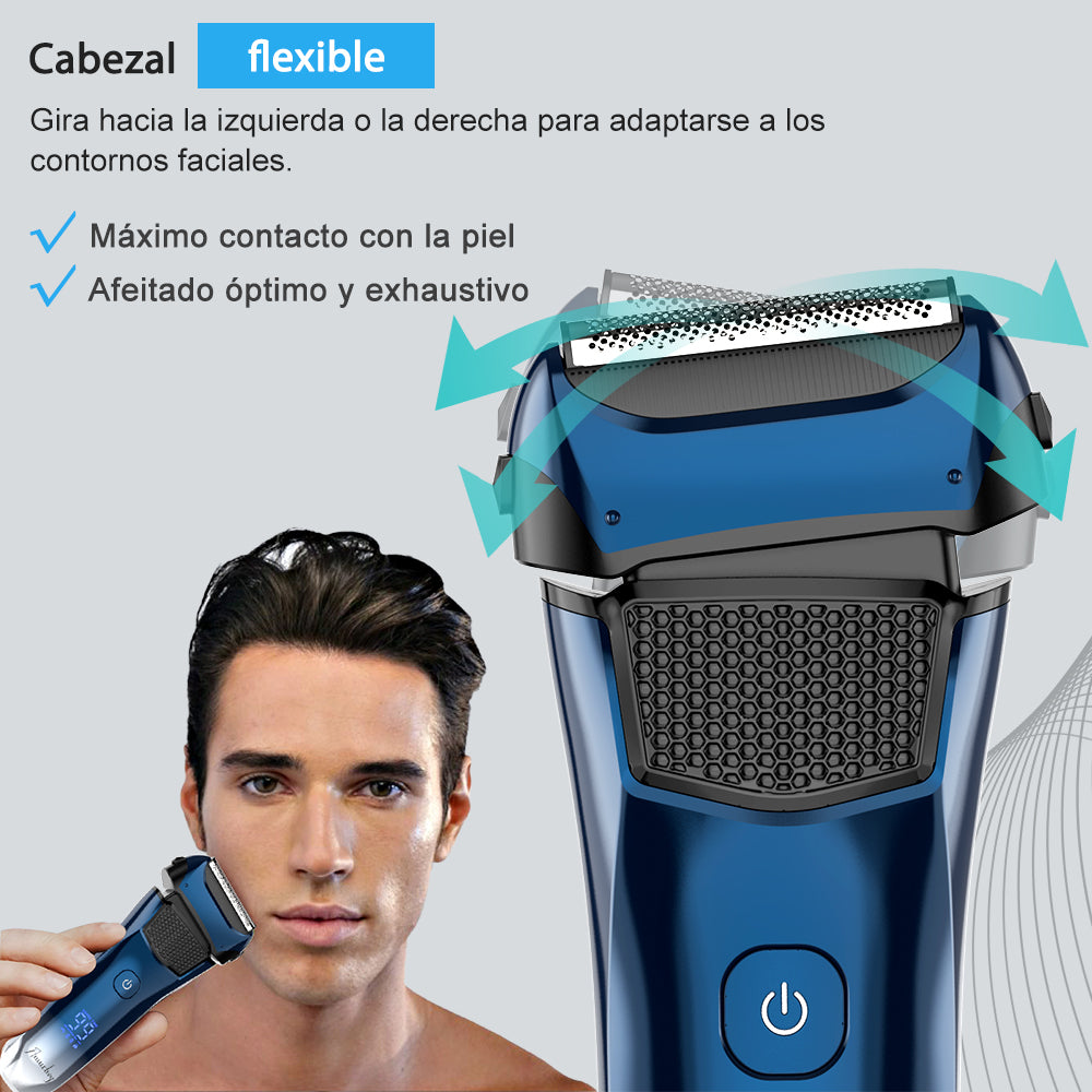 Afeitadora de láminas para hombres FK609, degradado azul