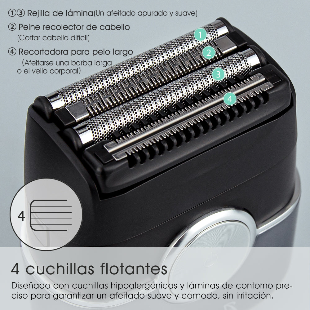 Qimmaol FK706 Mini afeitadora eléctrica para hombres con estuche de viaje