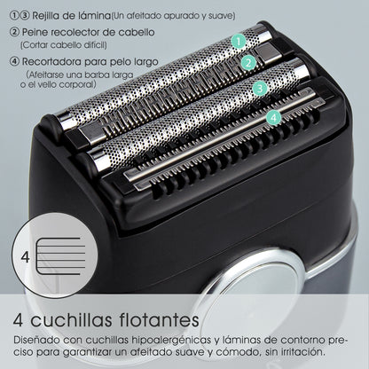 Qimmaol FK706 Mini afeitadora eléctrica para hombres con estuche de viaje