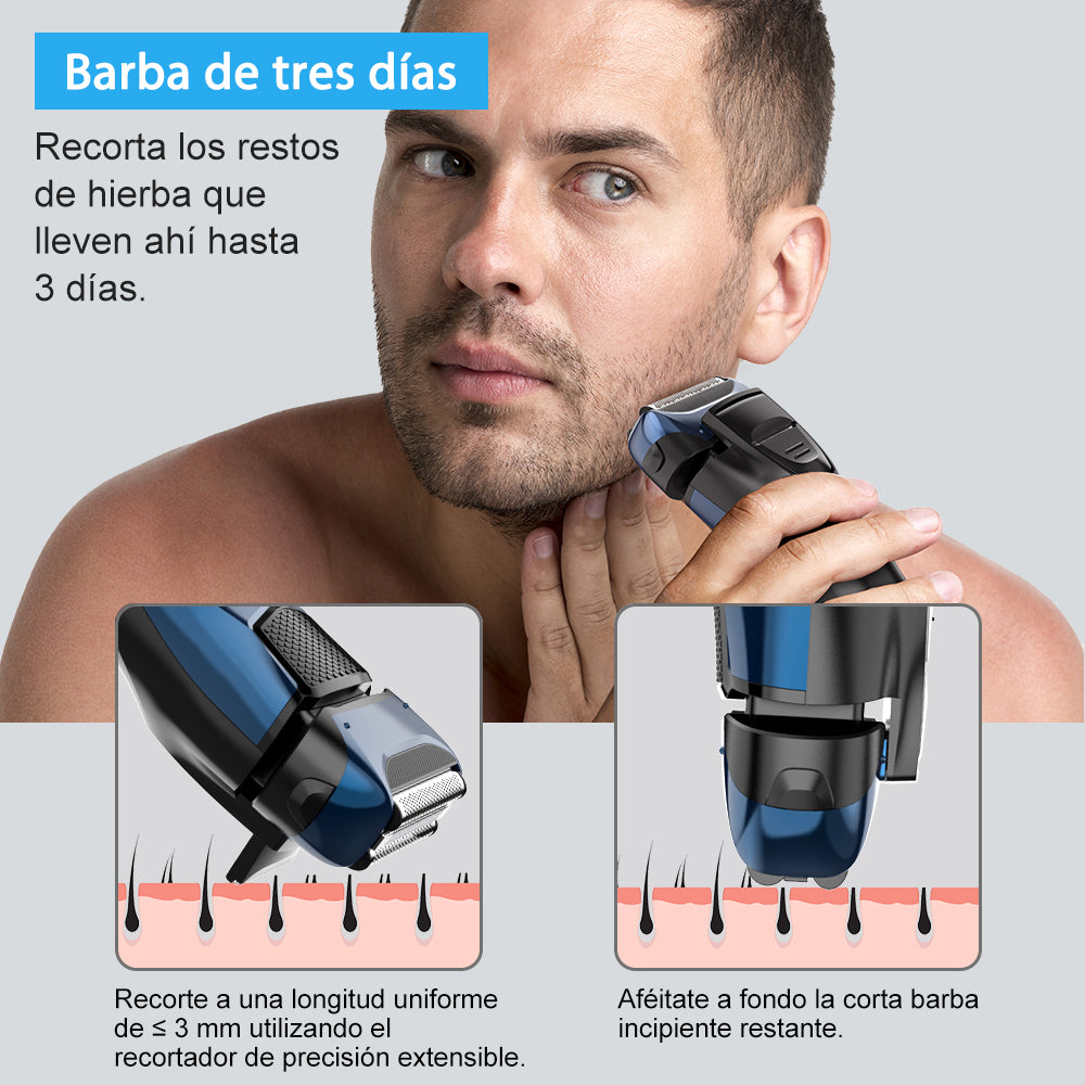 Afeitadora de láminas para hombres FK609, degradado azul