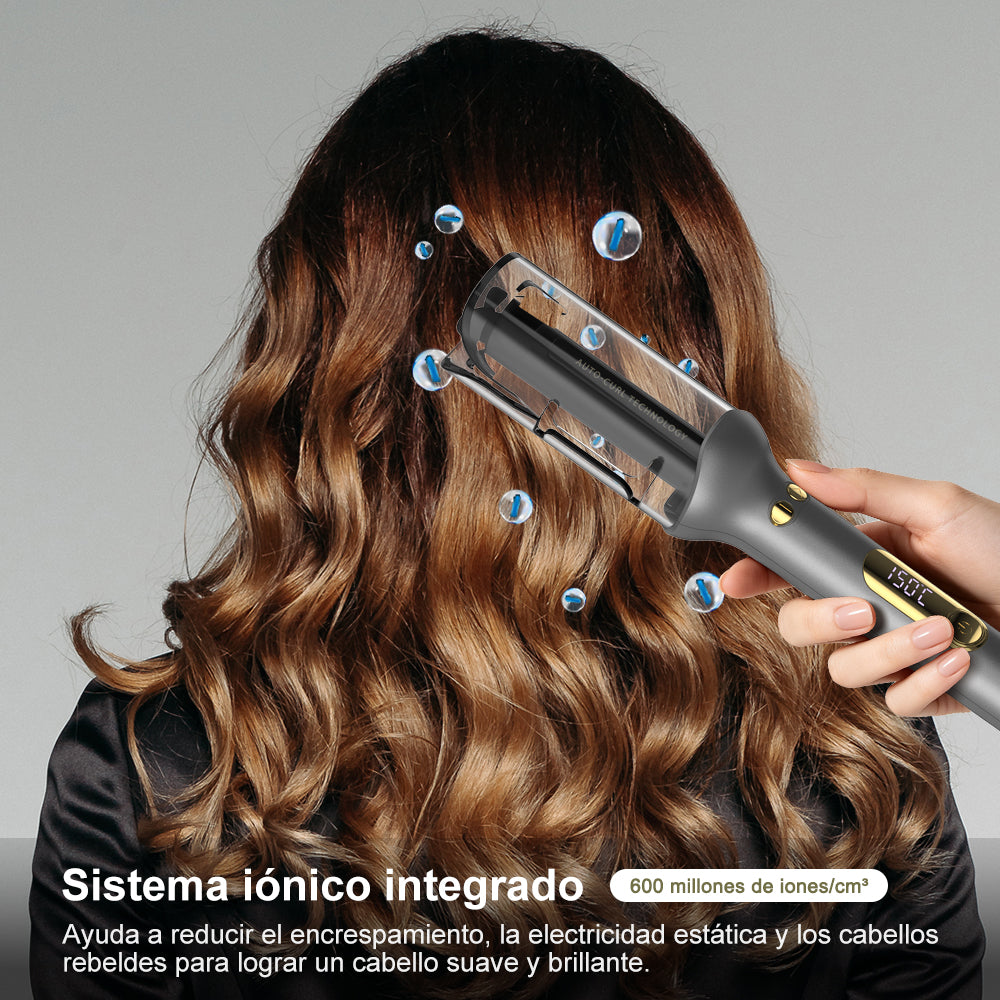 Qimmaol G-310 Rizador de Pelo Automático (25 mm) | 14 Ajustes de Temperatura (100–230 °C) / Antiquemaduras / Calentamiento Rápido / Cuidado Iónico