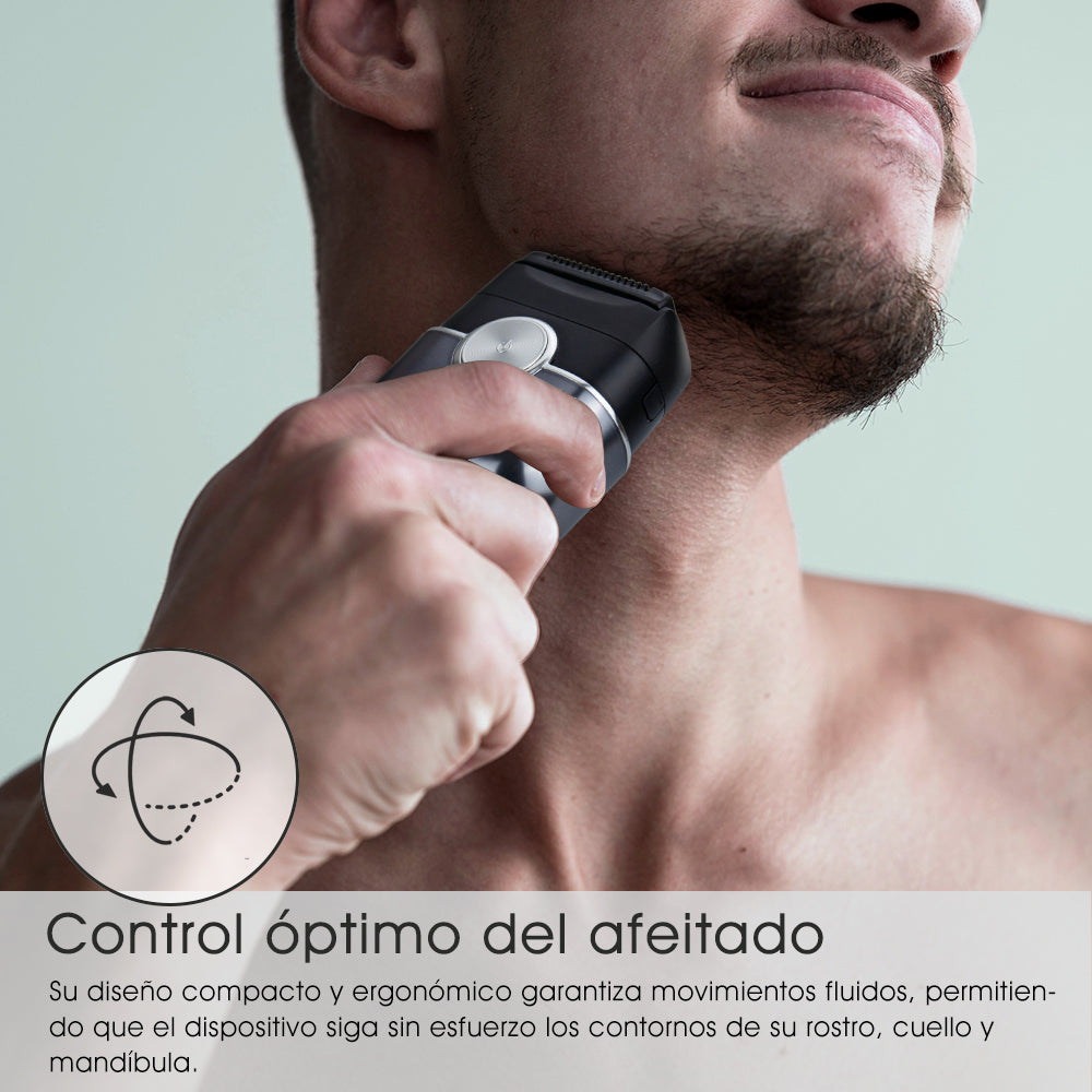 Qimmaol FK706 Mini afeitadora eléctrica para hombres con estuche de viaje