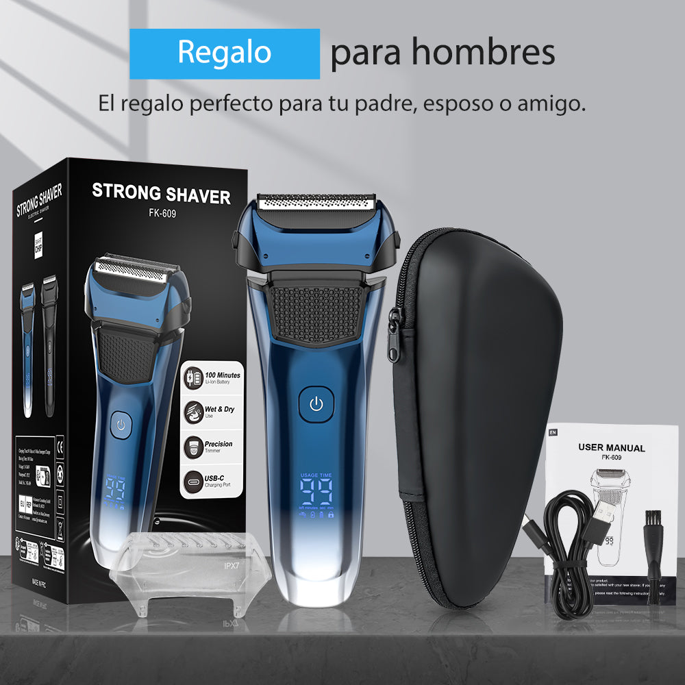 Afeitadora de láminas para hombres FK609, degradado azul