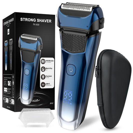 Afeitadora de láminas para hombres FK609, degradado azul